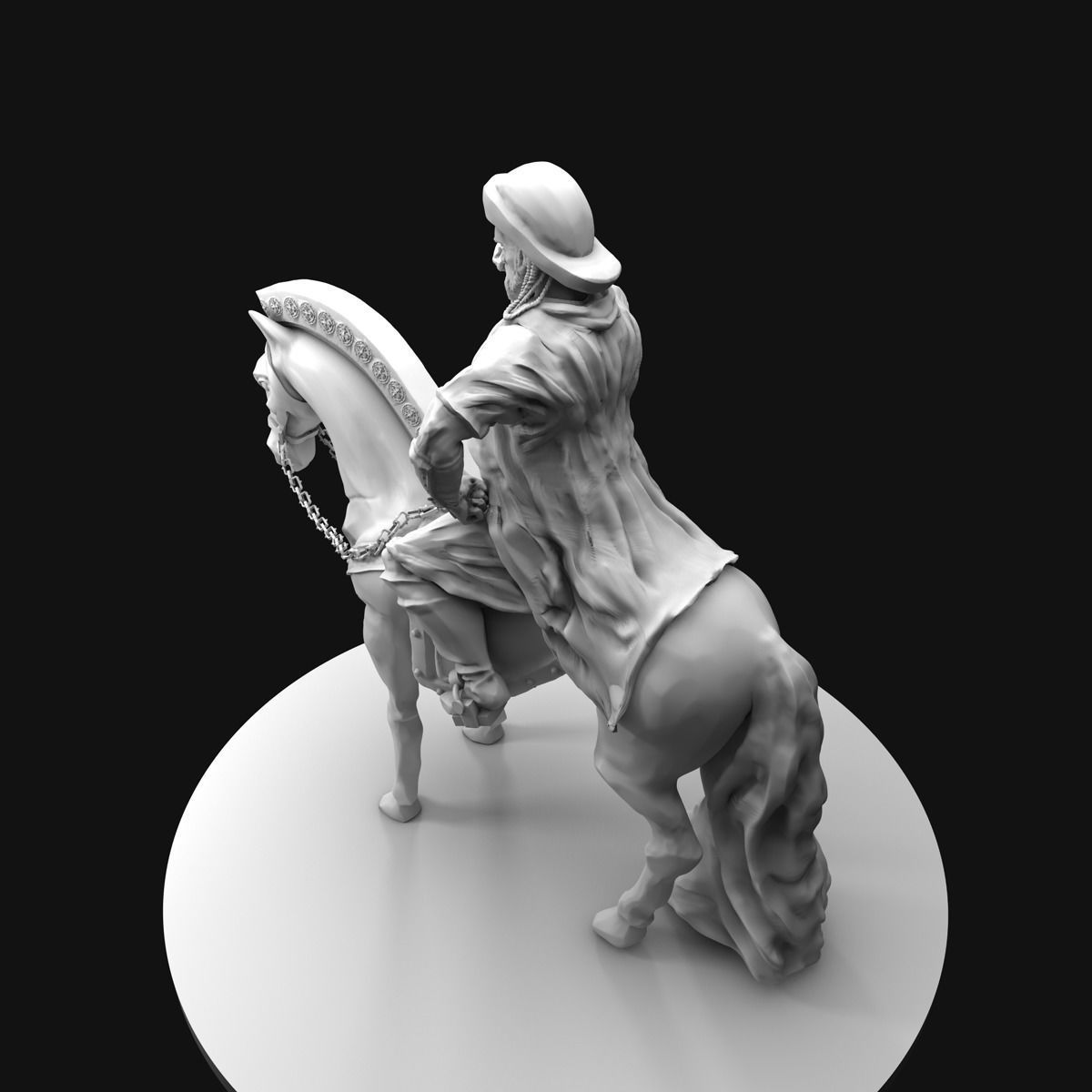 Genghis Khan Equestrian Statue 3D model_6