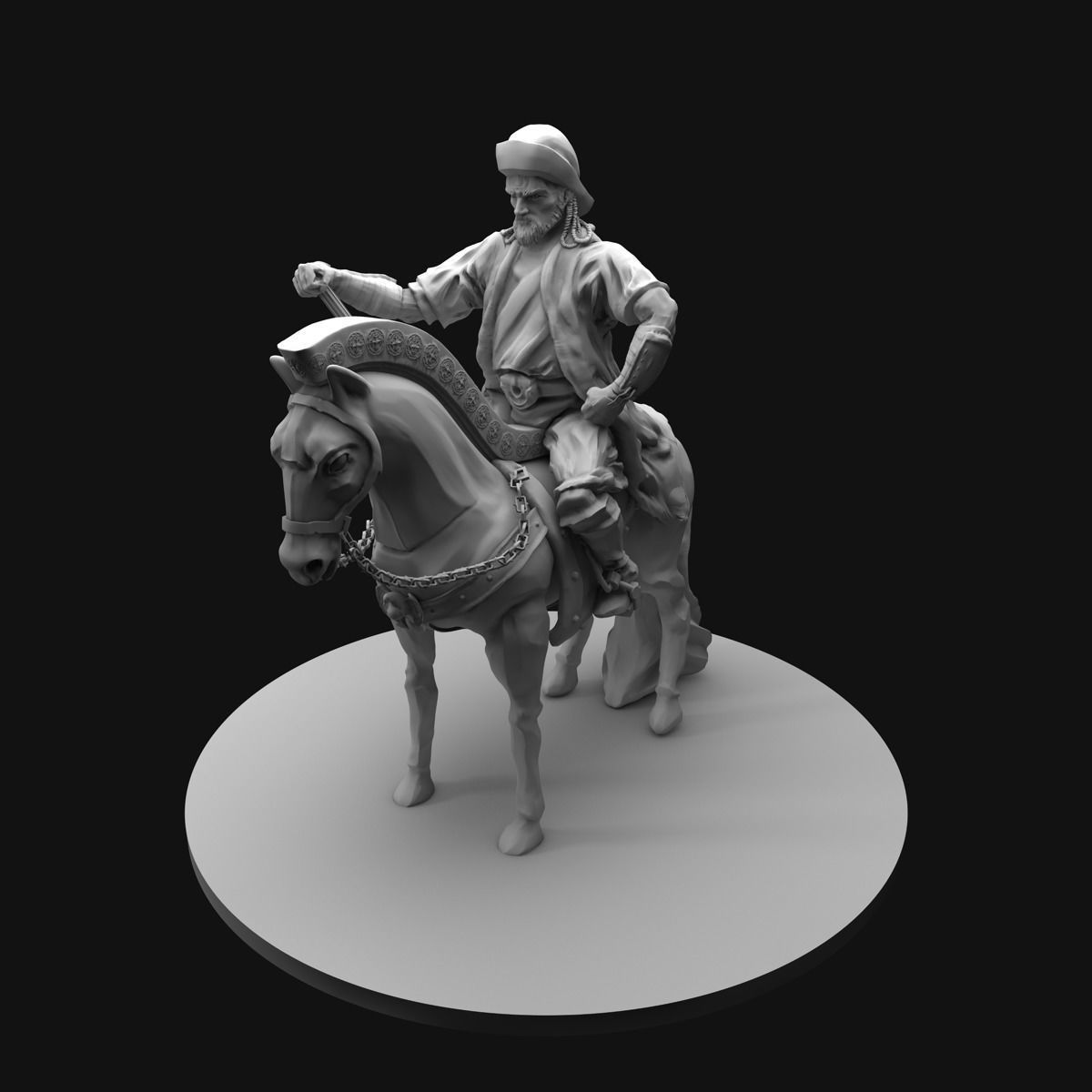 Genghis Khan Equestrian Statue 3D model_15