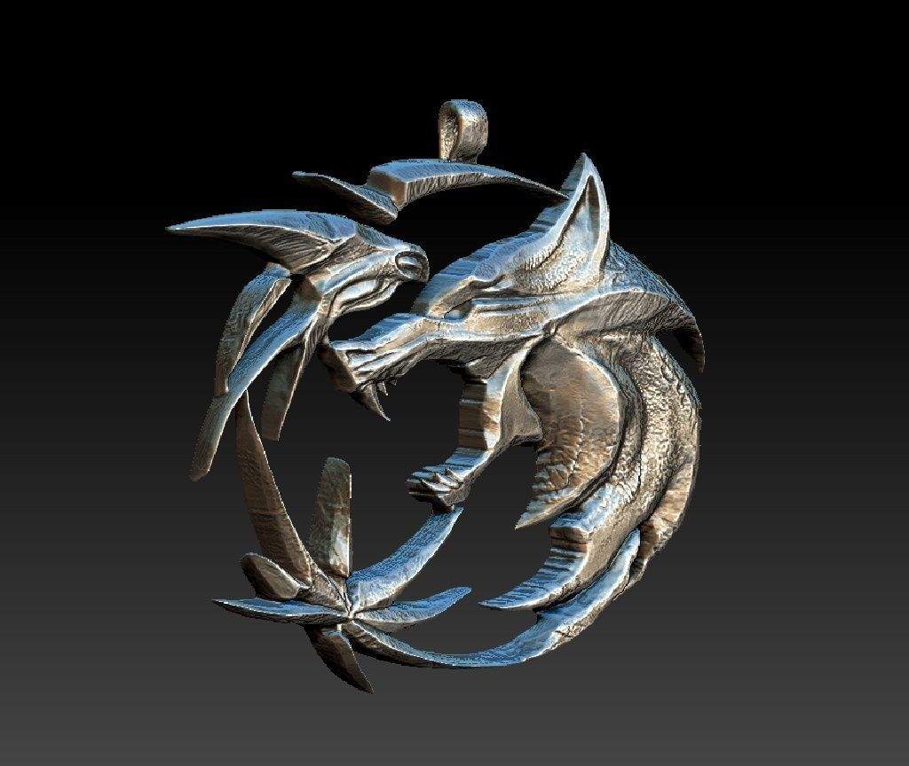Witcher amulet - WOLF FULL 3D print model_6
