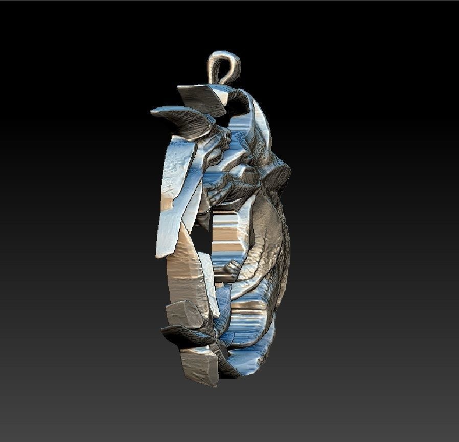 Witcher amulet - WOLF FULL 3D print model_5