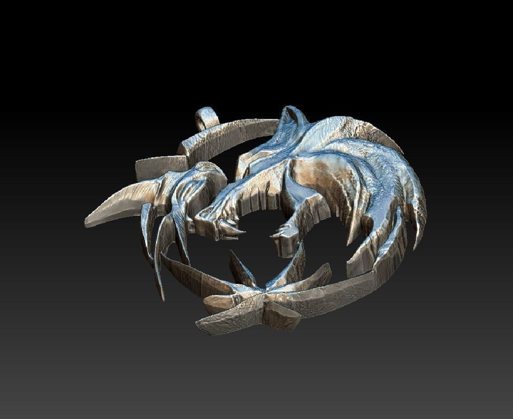 Witcher amulet - WOLF FULL 3D print model_7