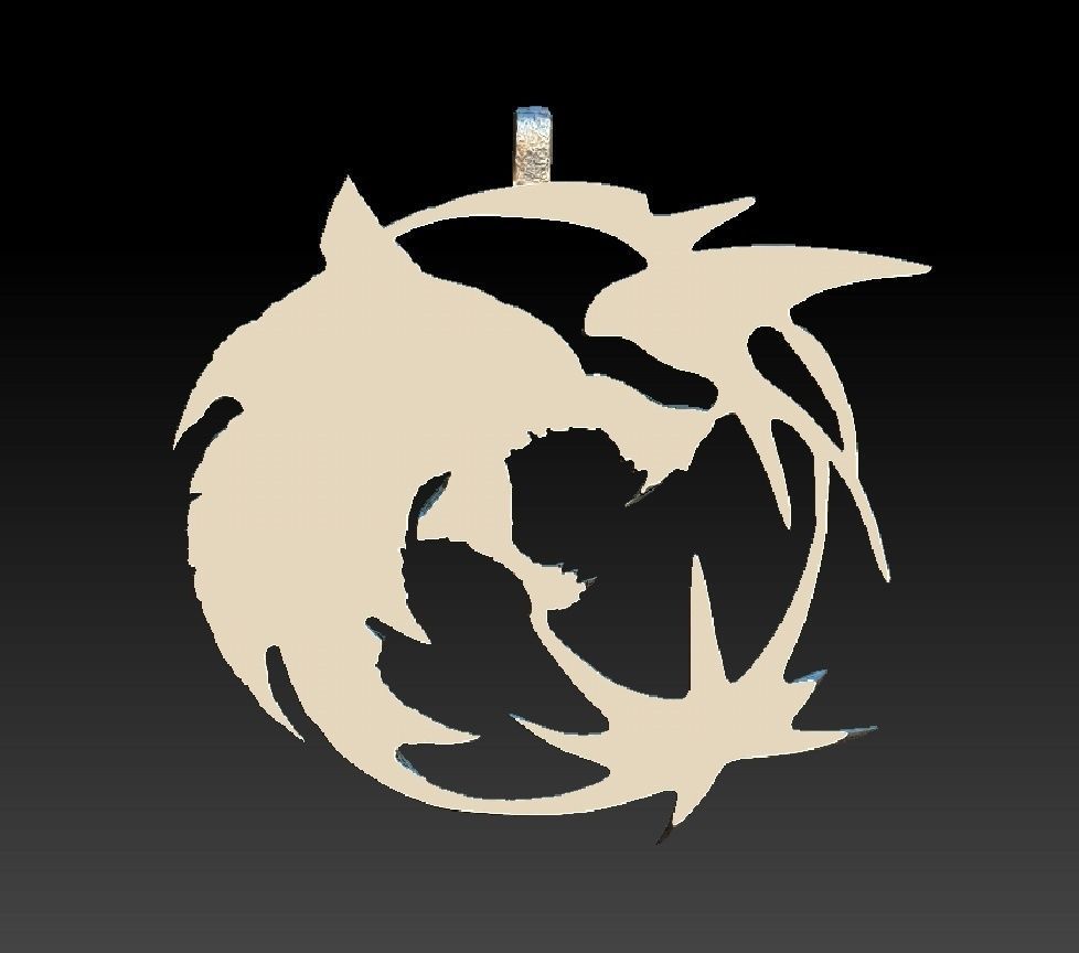 Witcher amulet - WOLF FULL 3D print model_4