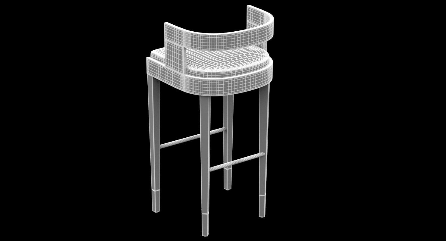 Stool 04 3D model_5
