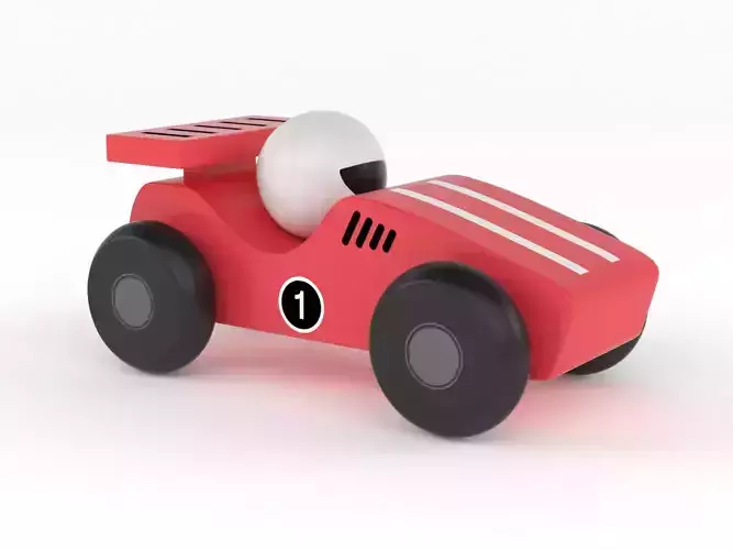 Red Toy Car 3D model