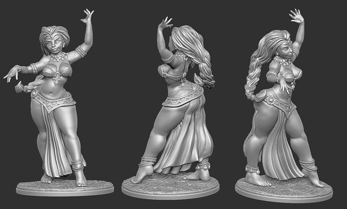 Belly Dancer Pinup 3D print model