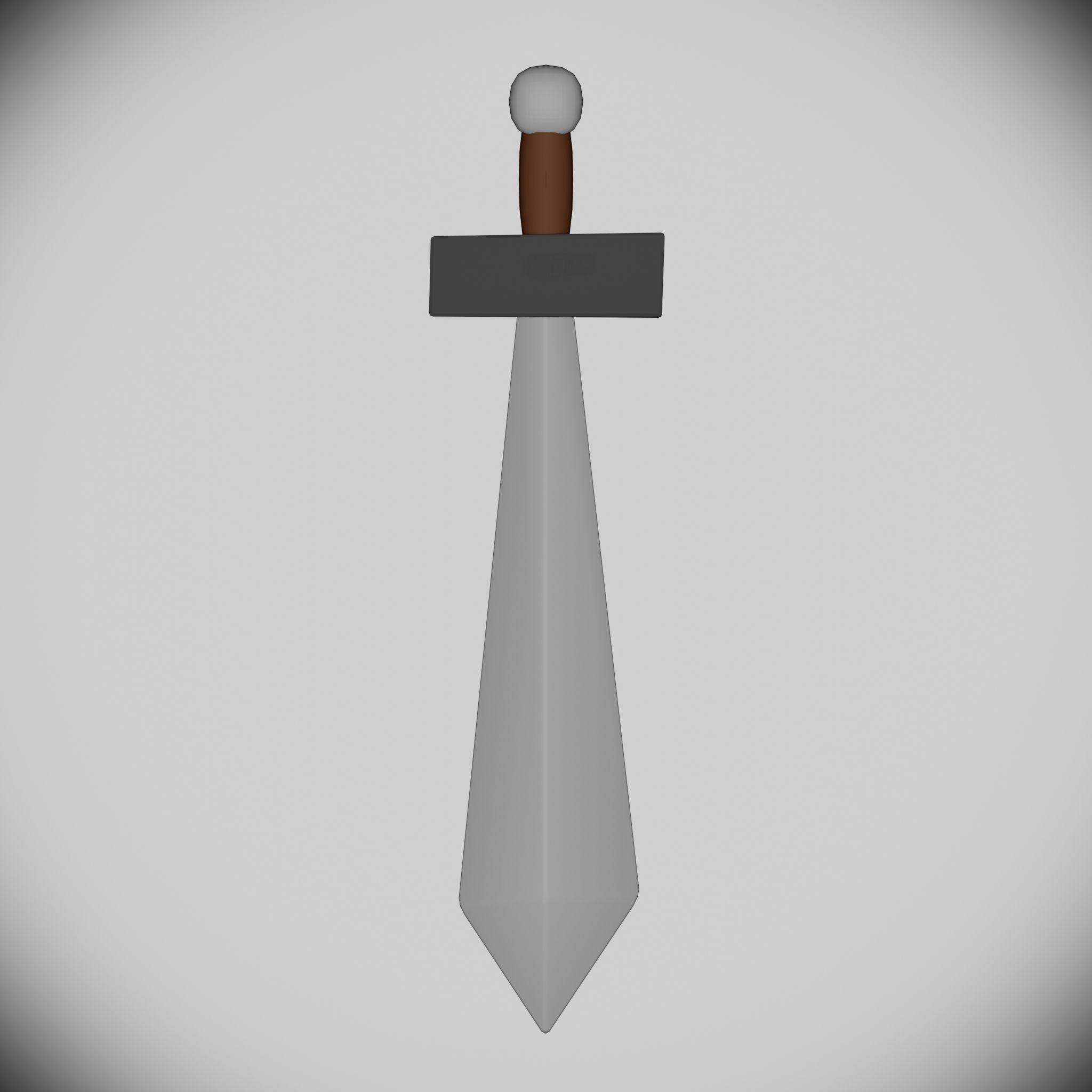Low Poly Stylised Sword Low-poly 3D model_2