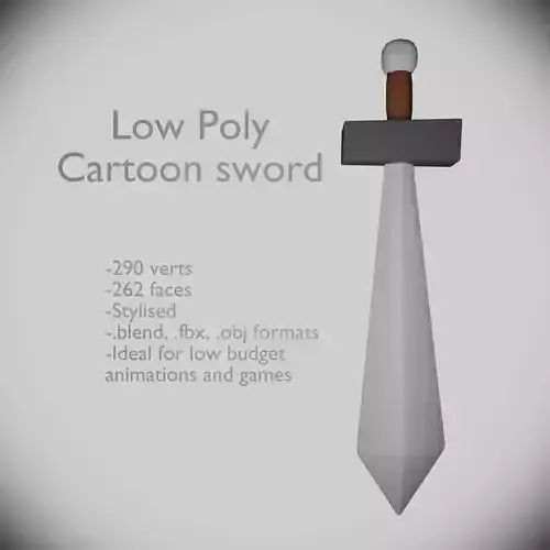 Low Poly Stylised Sword