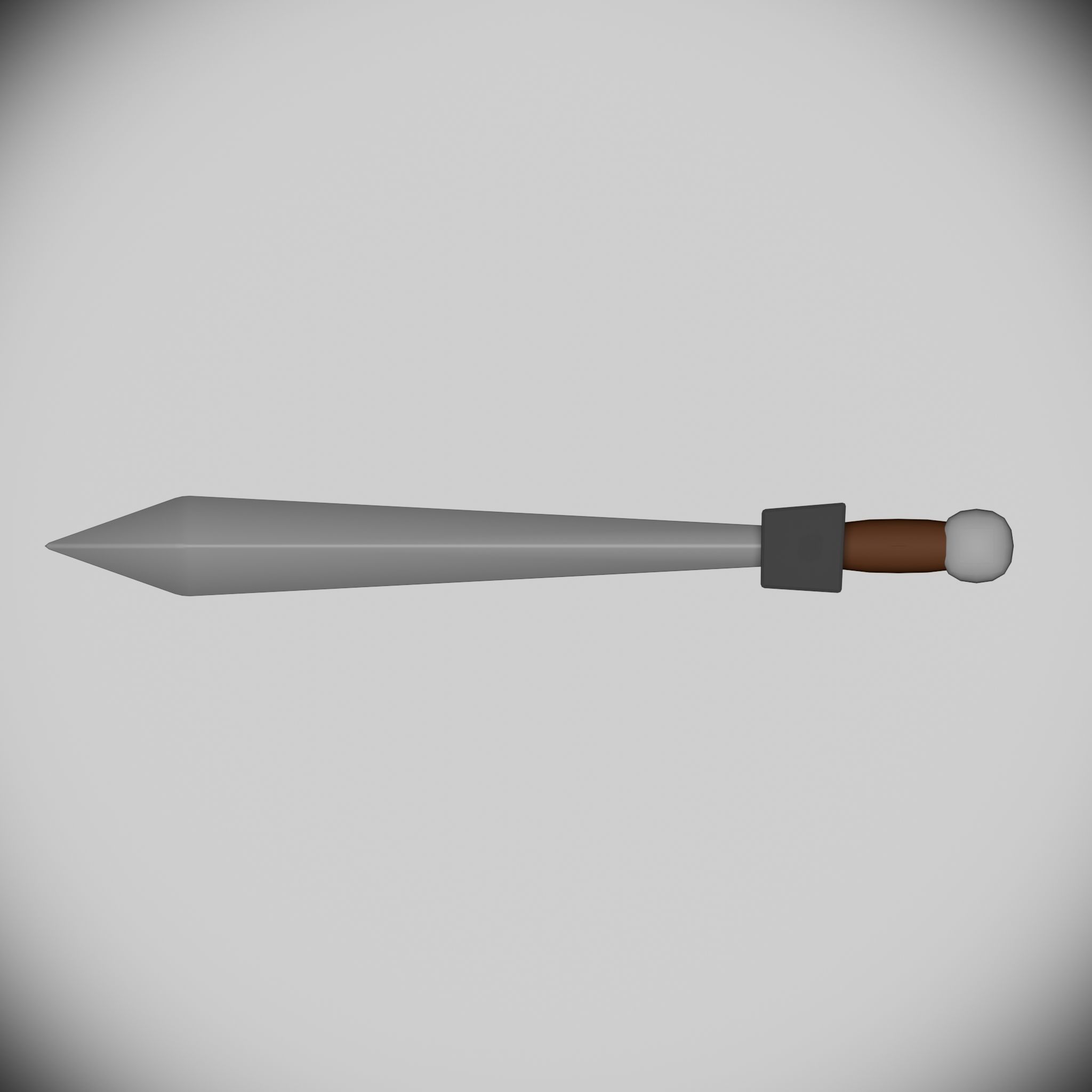 Low Poly Stylised Sword Low-poly 3D model_4
