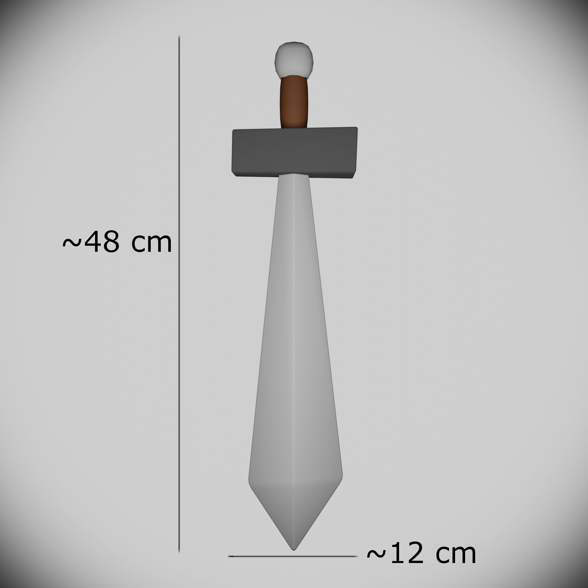 Low Poly Stylised Sword Low-poly 3D model_1