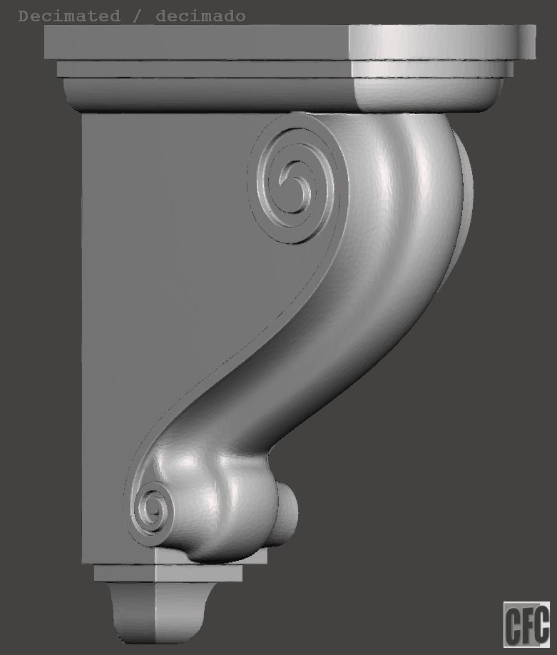 Bracket CFC02 - 3d model for CNC 3D print model_18