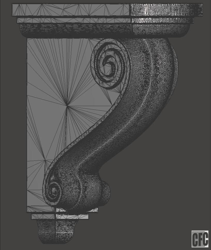 Bracket CFC02 - 3d model for CNC 3D print model_8