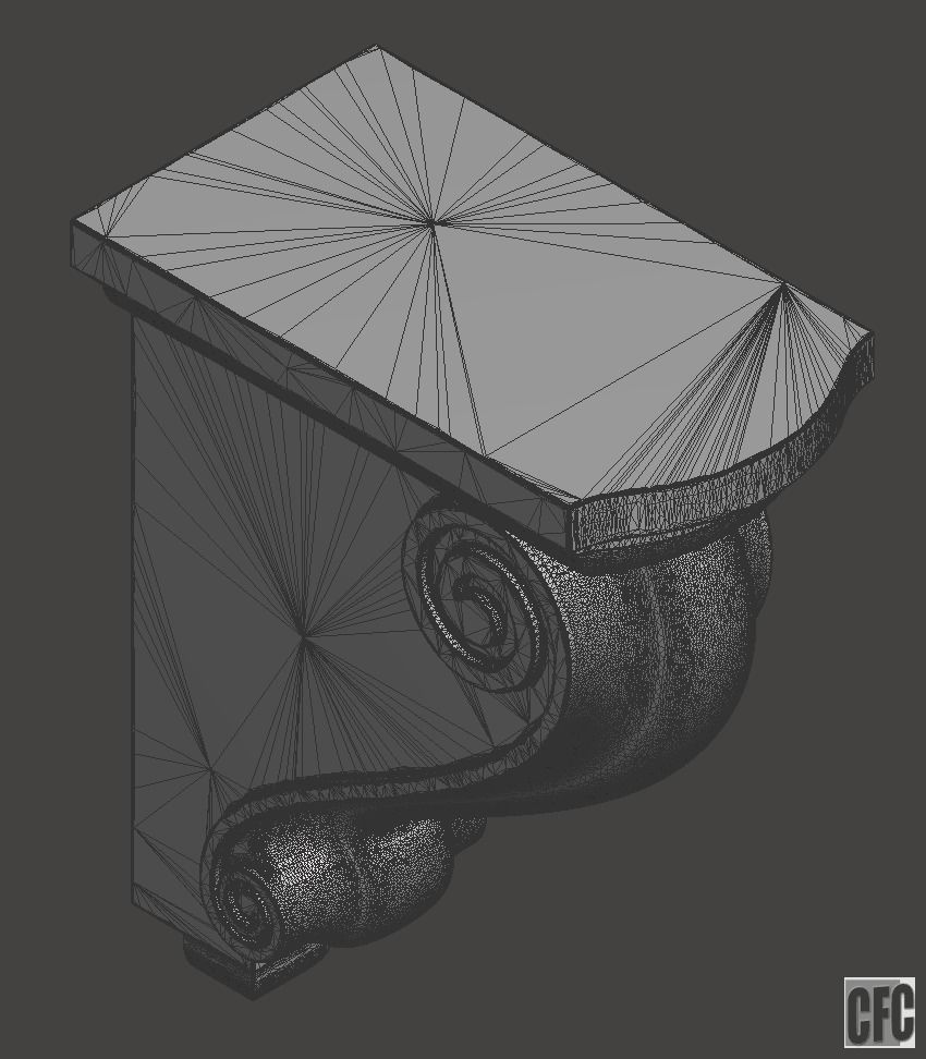 Bracket CFC02 - 3d model for CNC 3D print model_7