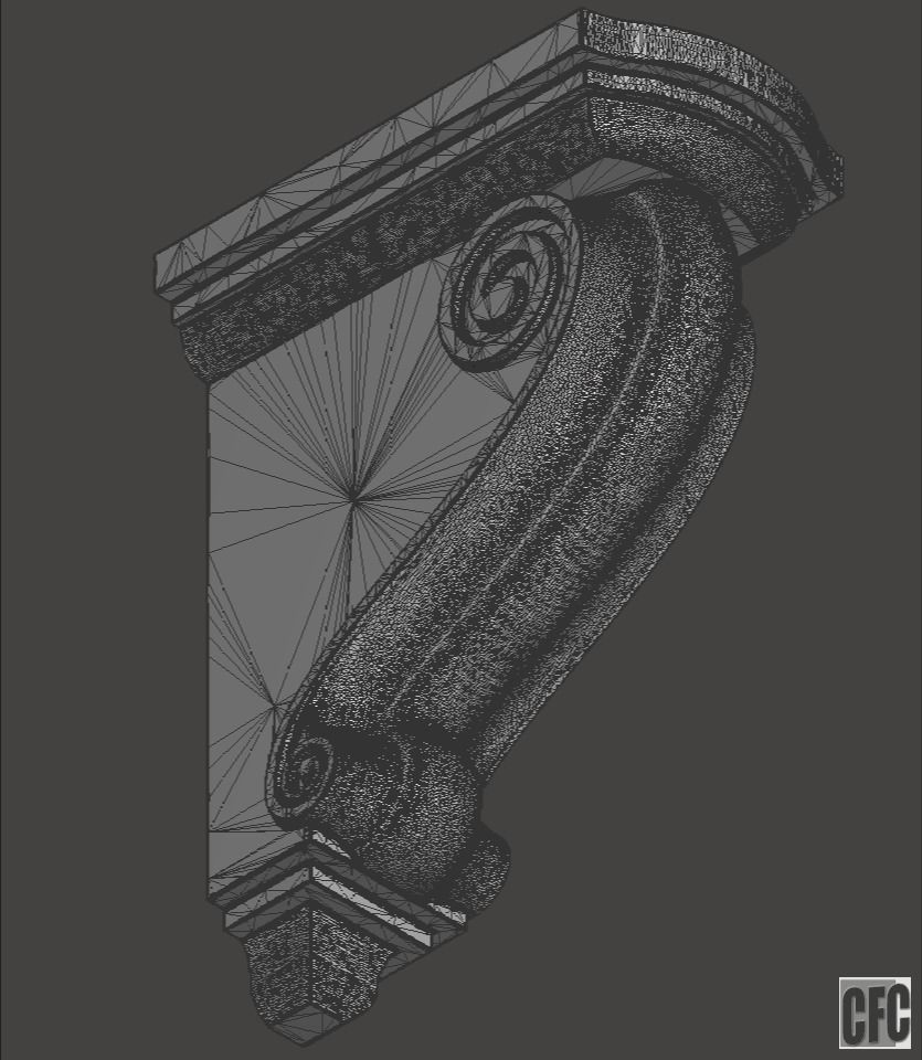Bracket CFC02 - 3d model for CNC 3D print model_9