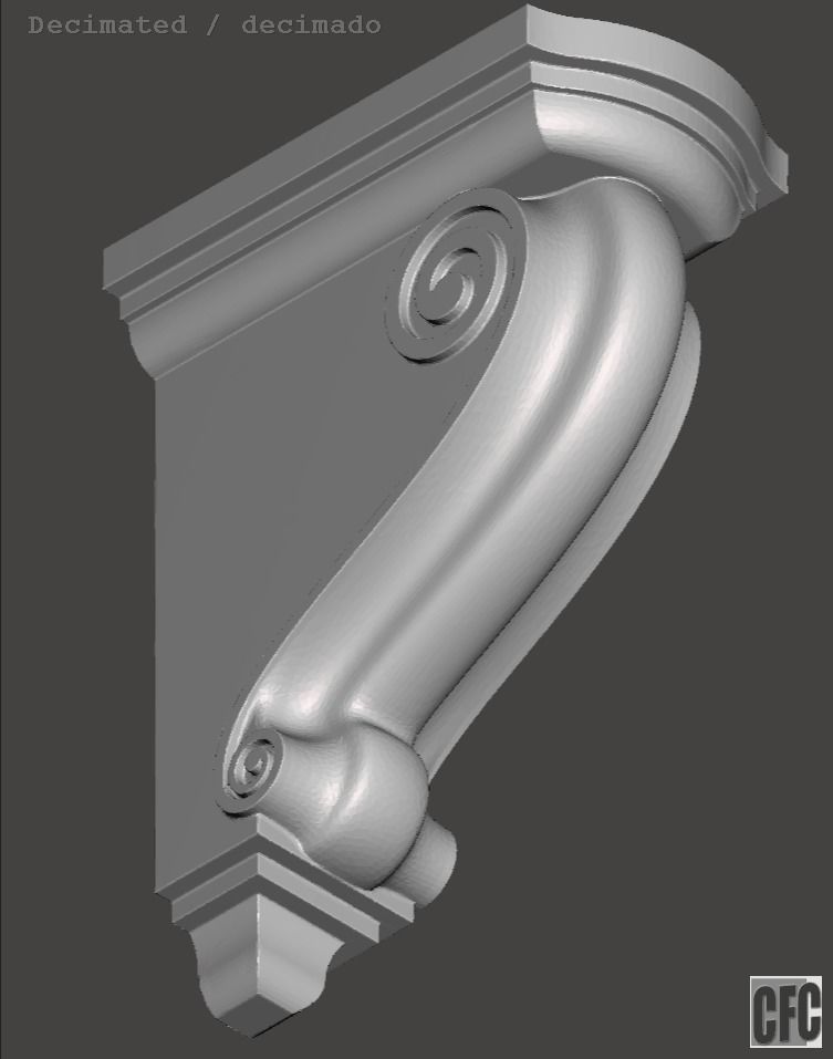 Bracket CFC02 - 3d model for CNC 3D print model_19