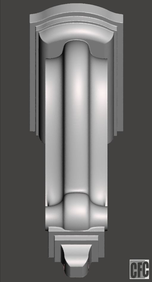 Bracket CFC02 - 3d model for CNC 3D print model_4