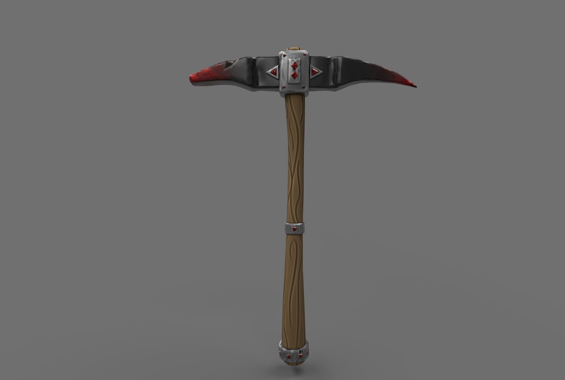 Gem Pickaxe 3D model_1