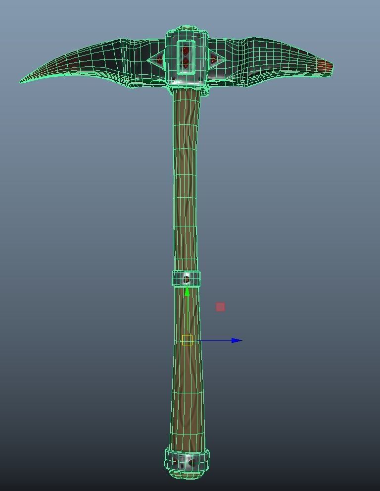 Gem Pickaxe 3D model_5