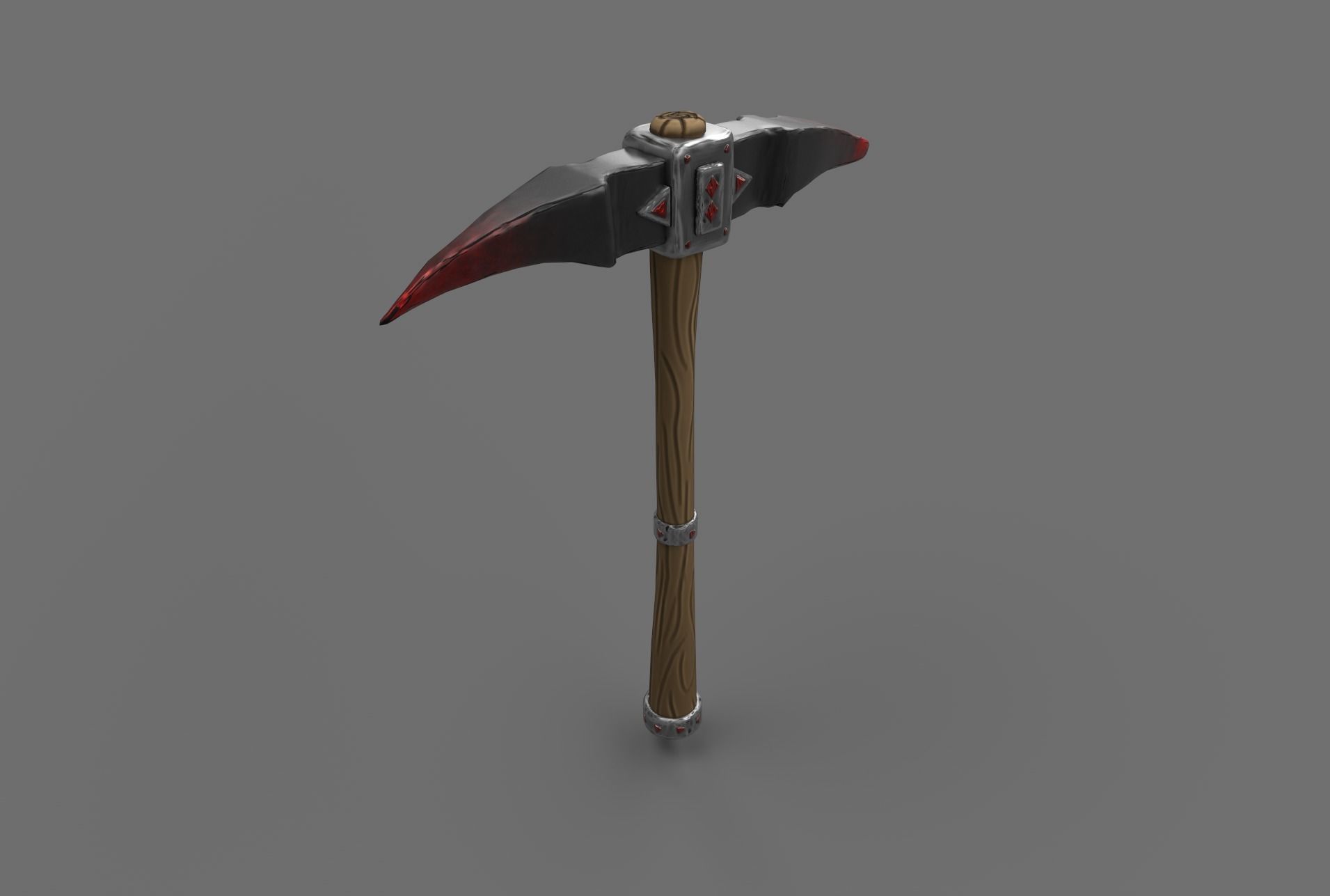 Gem Pickaxe 3D model_2