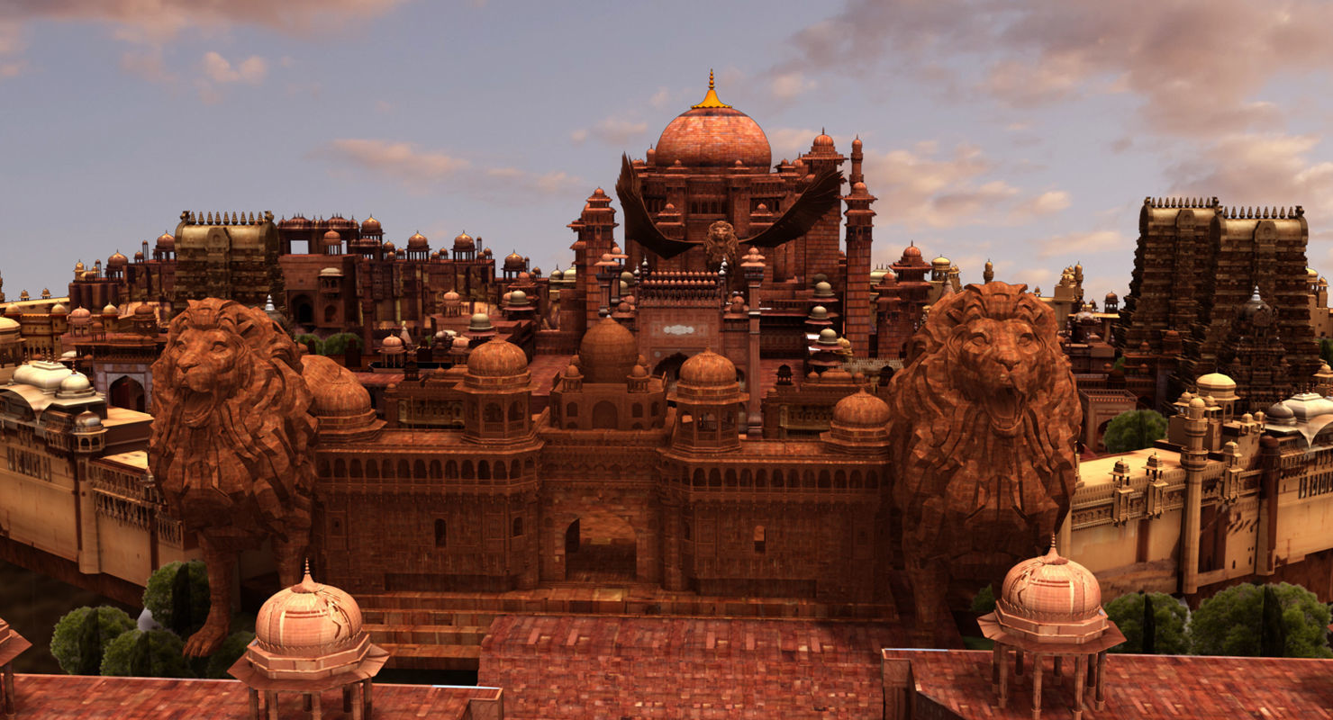 fort city heaven 3d model 3D model_10