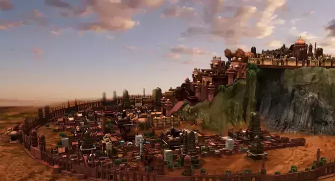 fort city heaven 3d model 3D model