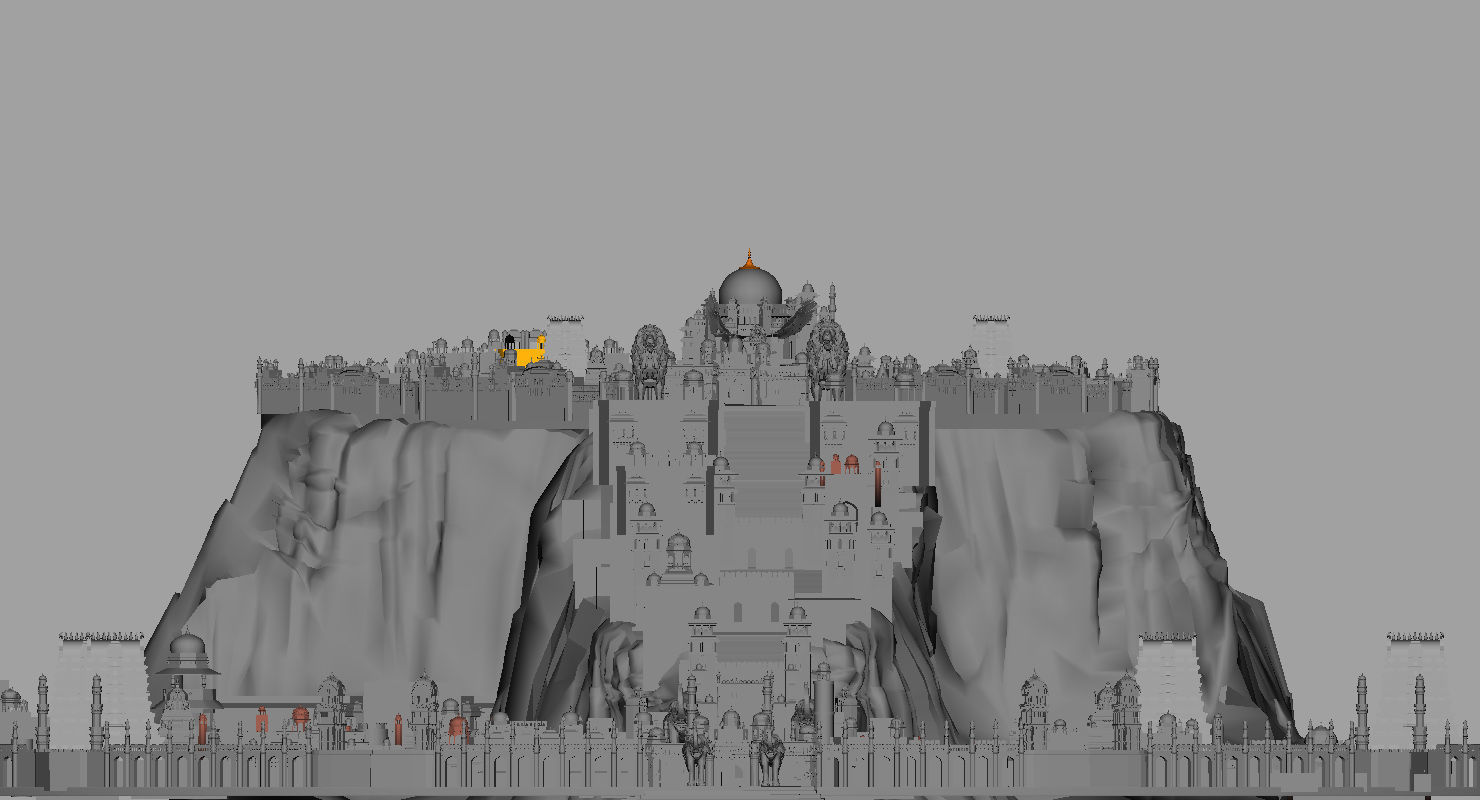 fort city heaven 3d model 3D model_4