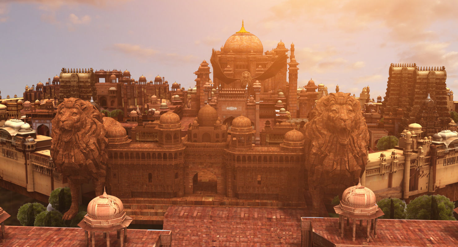 fort city heaven 3d model 3D model_11