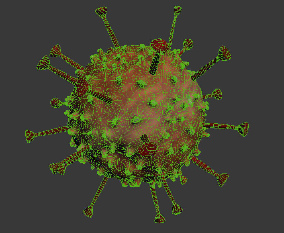 Virus coronavirus Free 3D model_5
