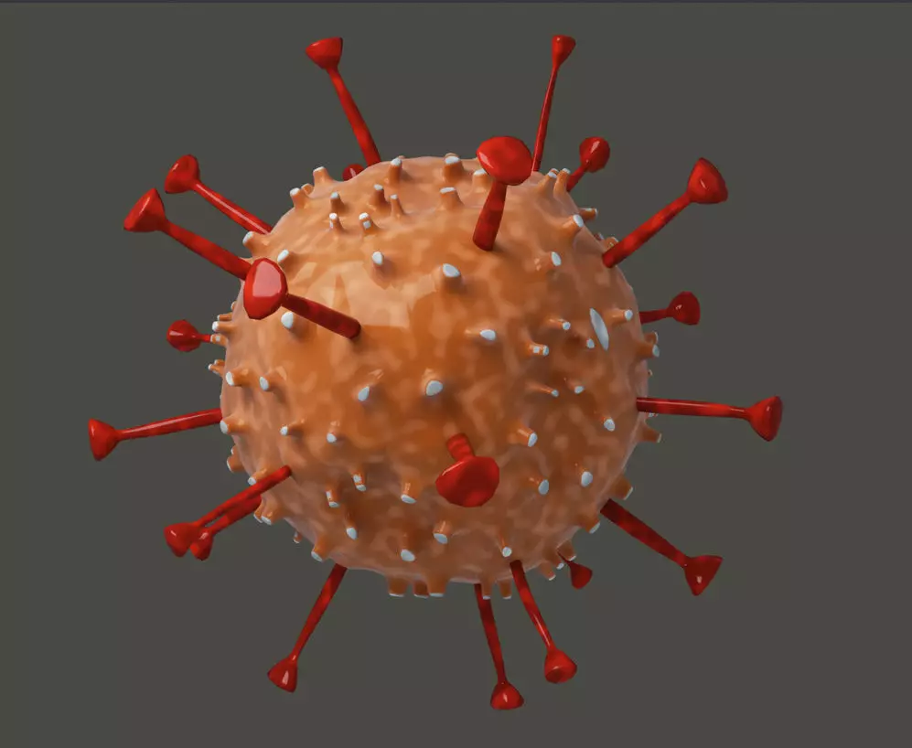 Virus coronavirus Free 3D model_0