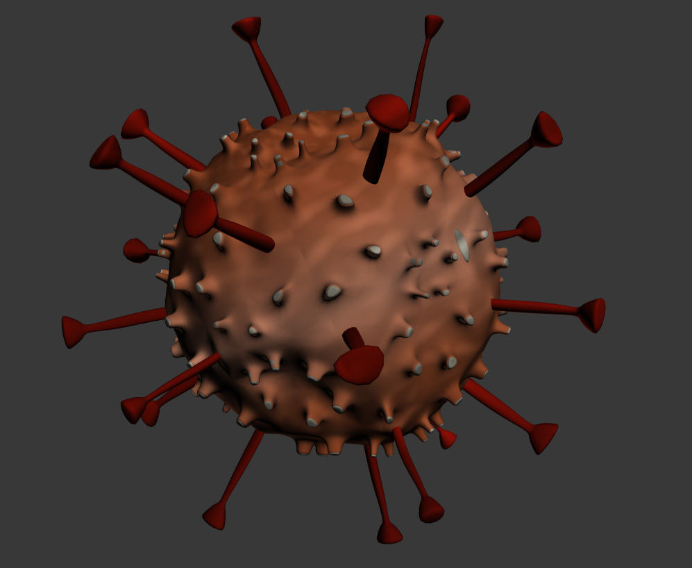 Virus coronavirus Free 3D model_3