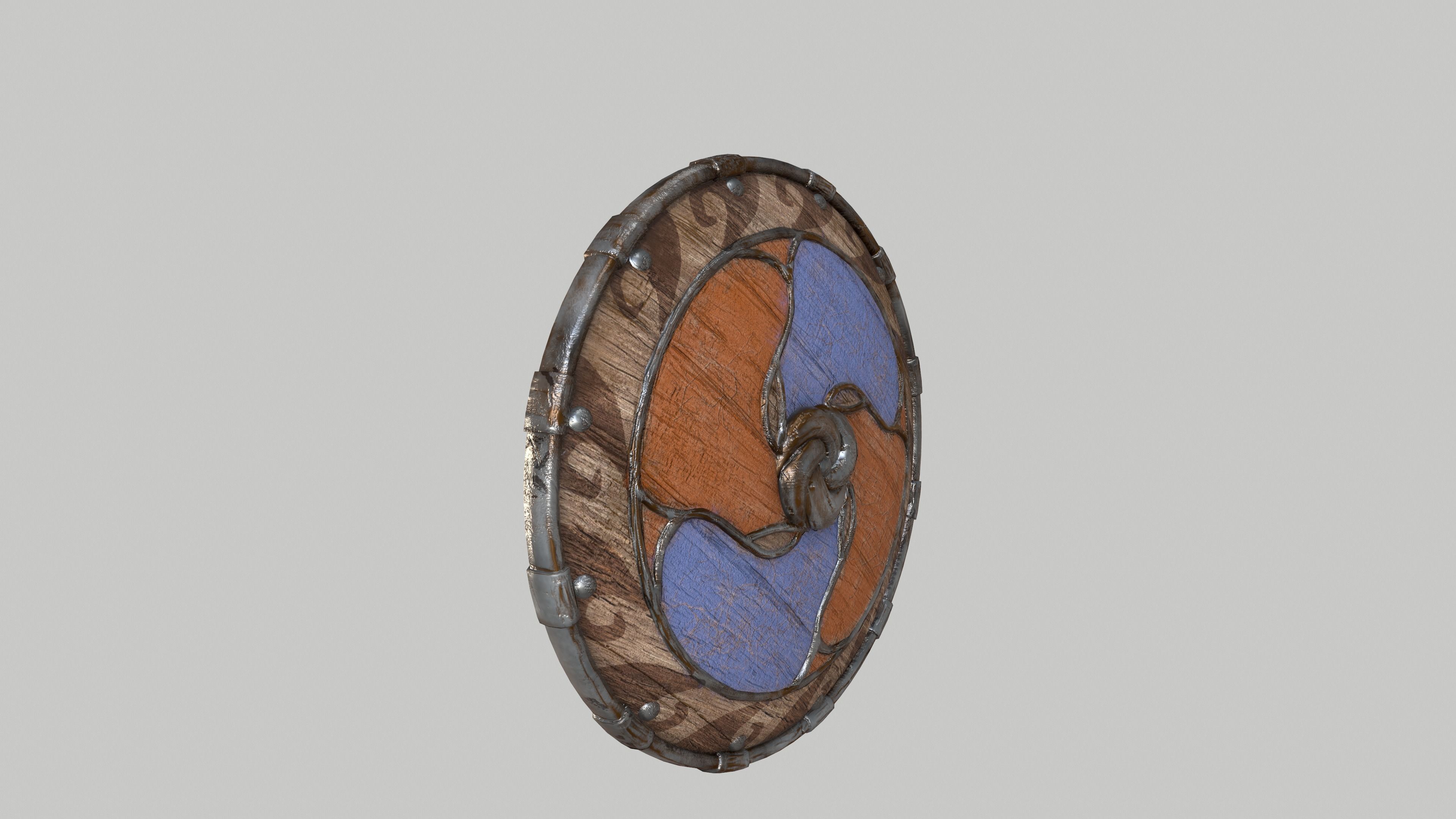 Viking Shield 001 - PBR Game-ready asset Low-poly 3D model_4