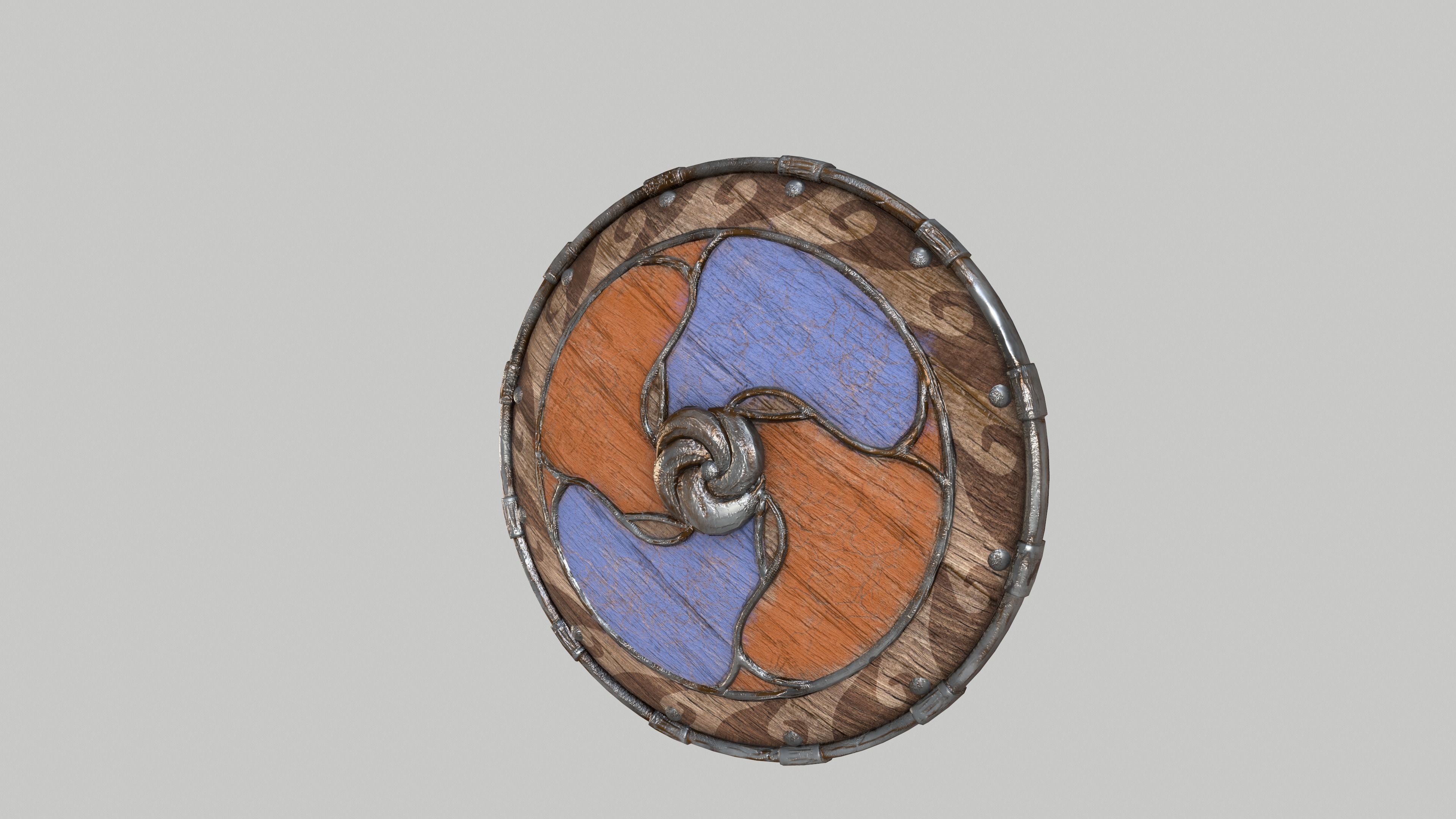 Viking Shield 001 - PBR Game-ready asset Low-poly 3D model_19