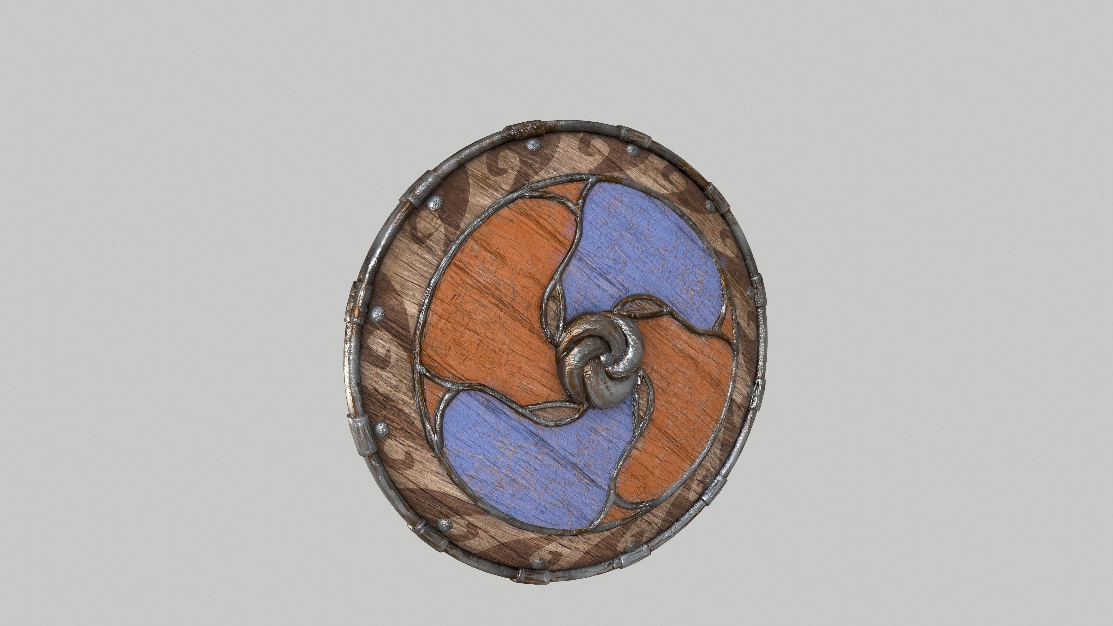 Viking Shield 001 - PBR Game-ready asset Low-poly 3D model_23