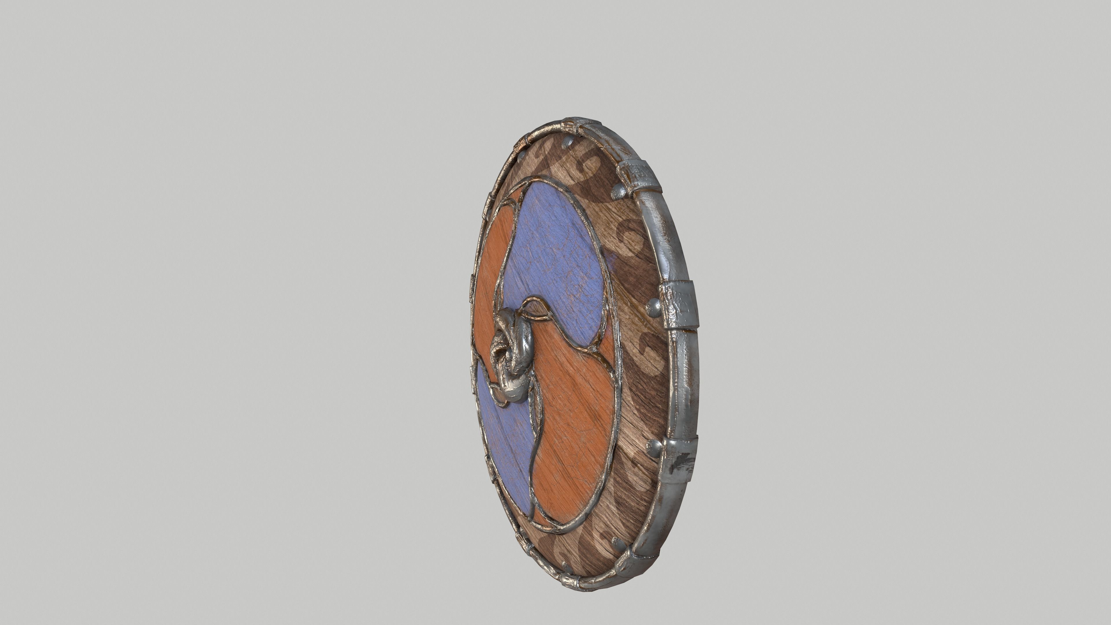 Viking Shield 001 - PBR Game-ready asset Low-poly 3D model_16