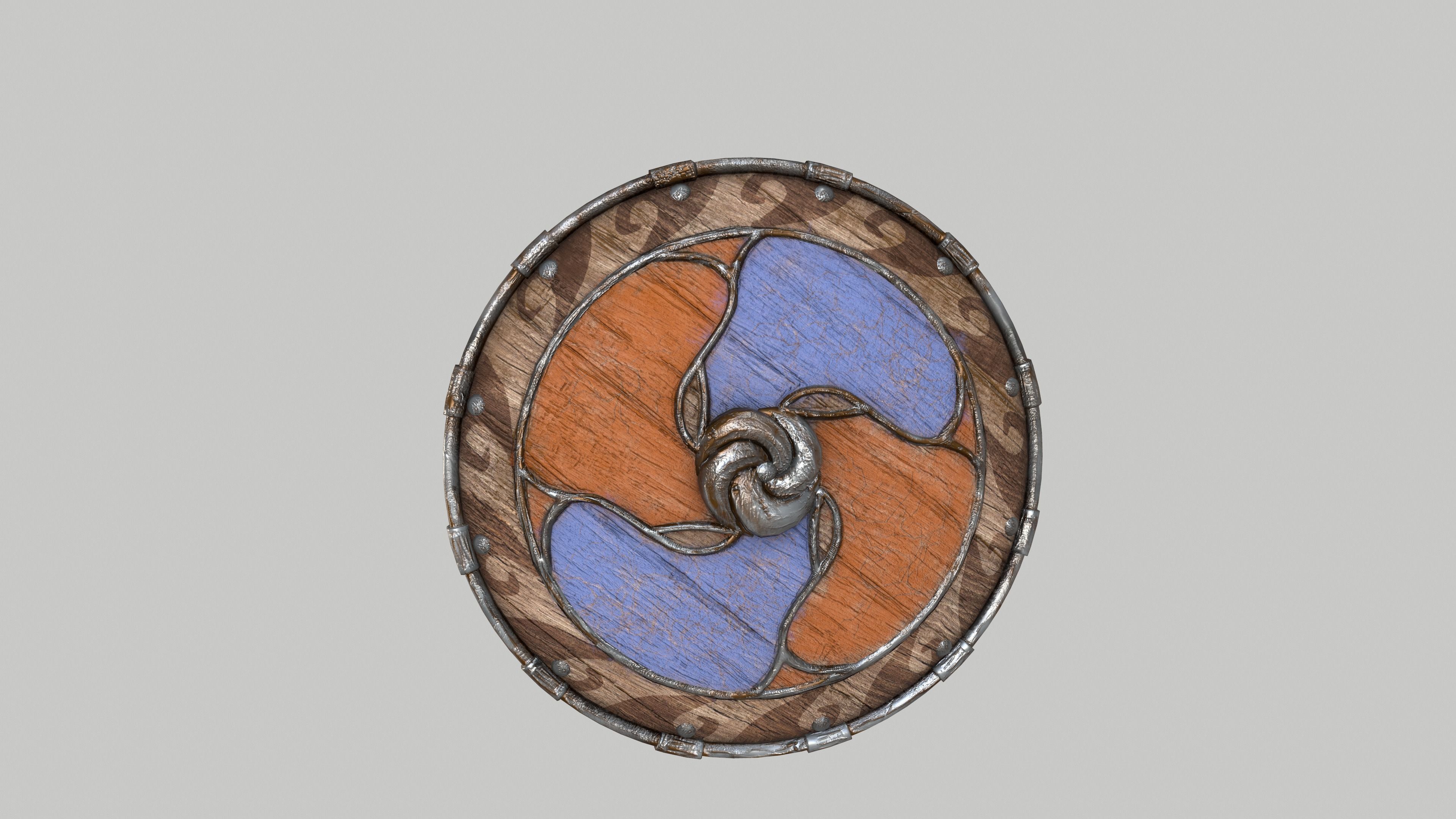 Viking Shield 001 - PBR Game-ready asset Low-poly 3D model_21