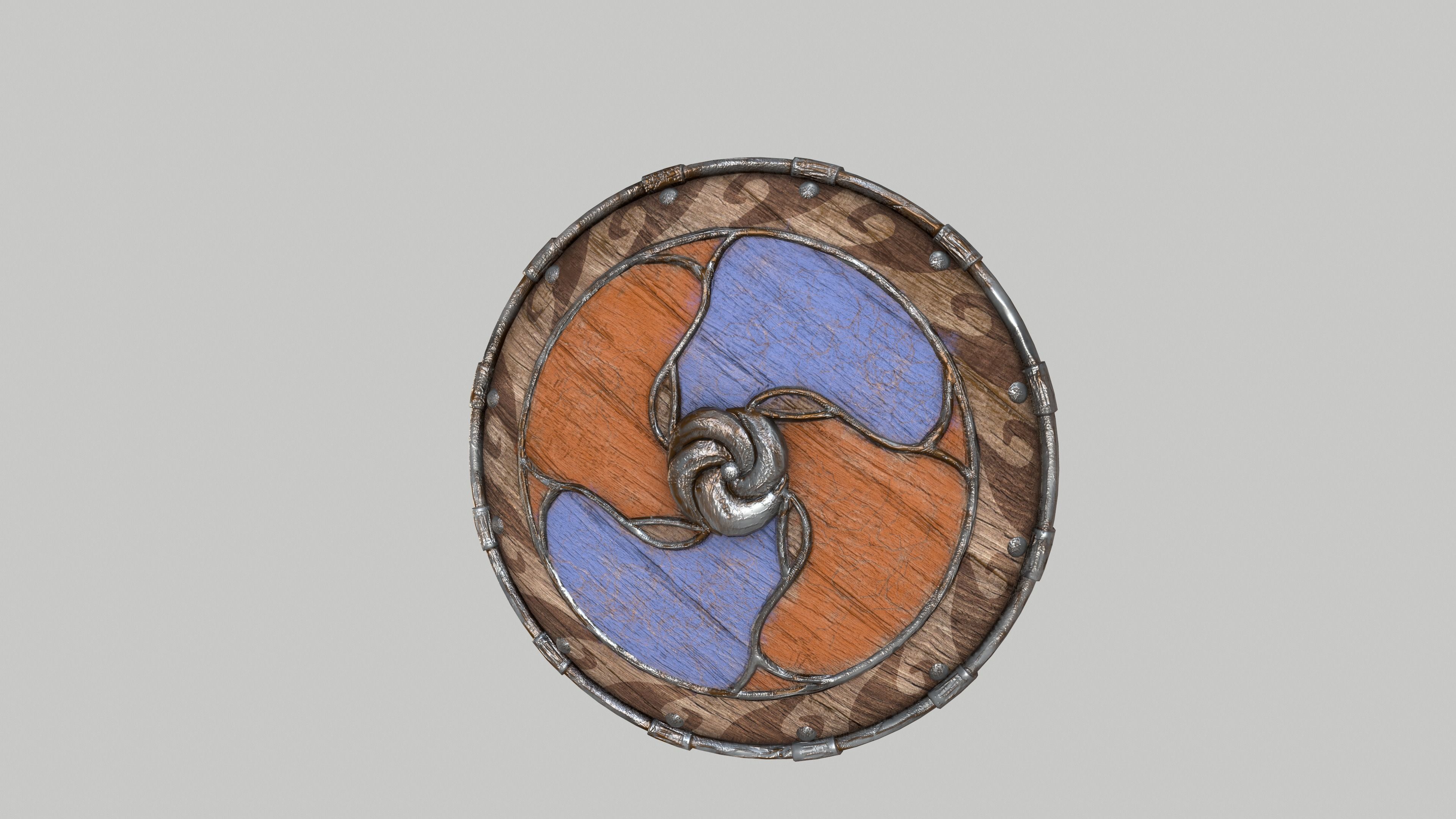 Viking Shield 001 - PBR Game-ready asset Low-poly 3D model_17