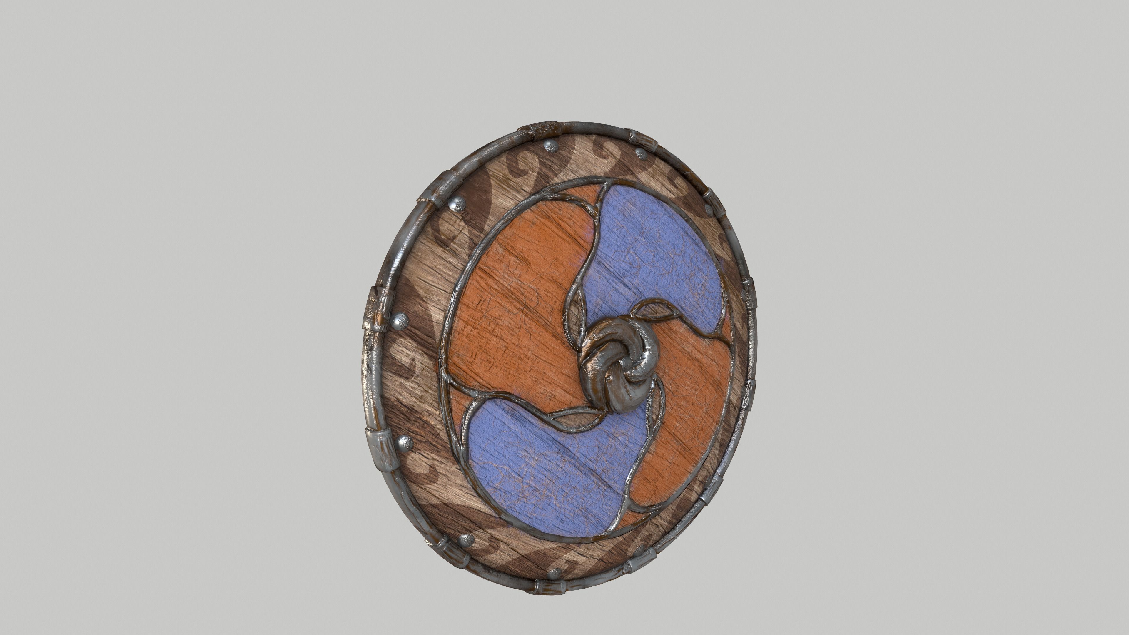 Viking Shield 001 - PBR Game-ready asset Low-poly 3D model_5