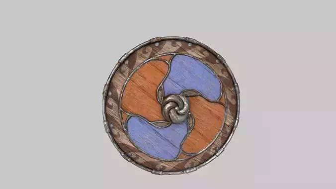 Viking Shield 001 - PBR Game-ready asset Low-poly 3D model
