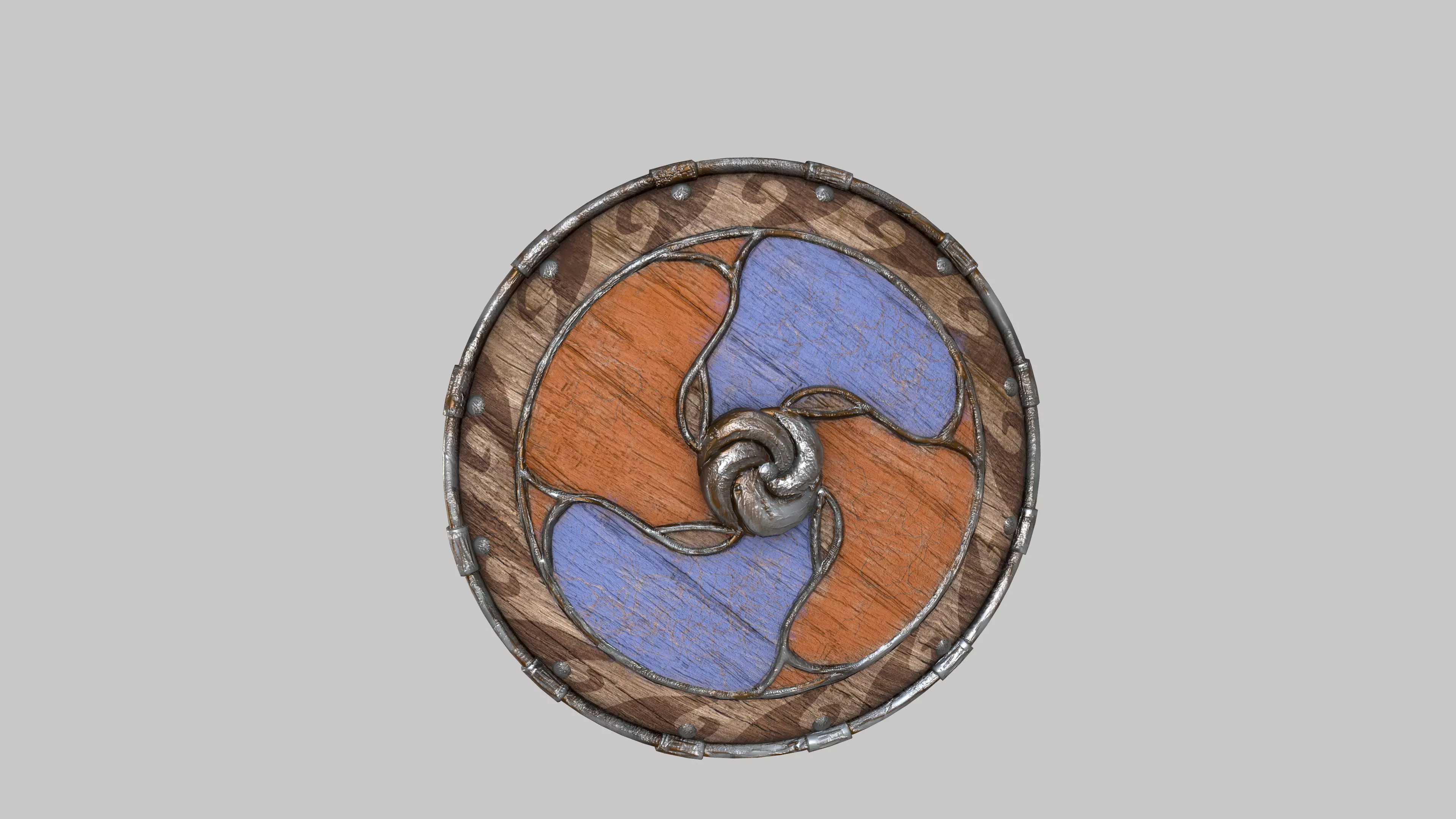 Viking Shield 001 - PBR Game-ready asset Low-poly 3D model_0