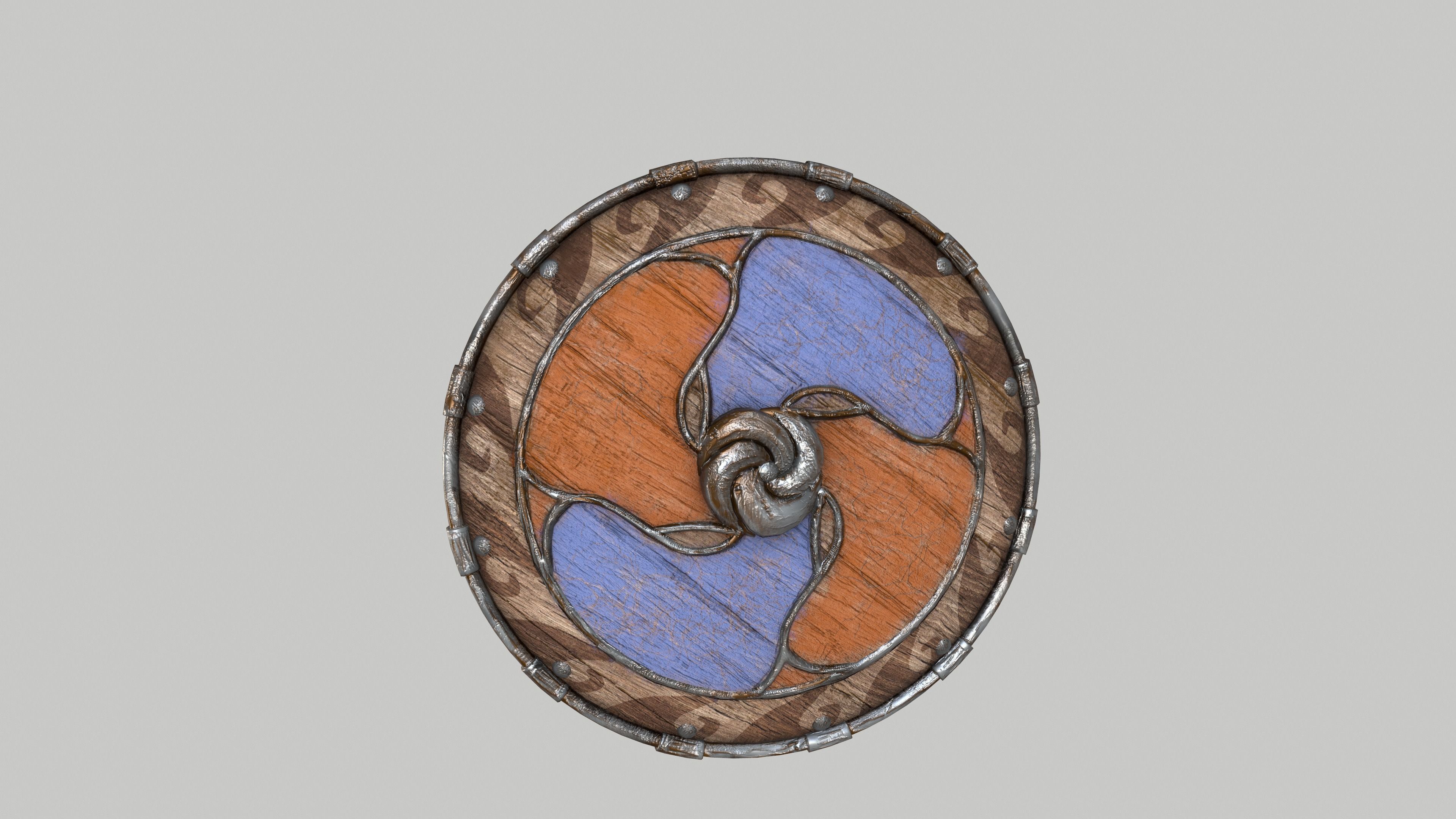Viking Shield 001 - PBR Game-ready asset