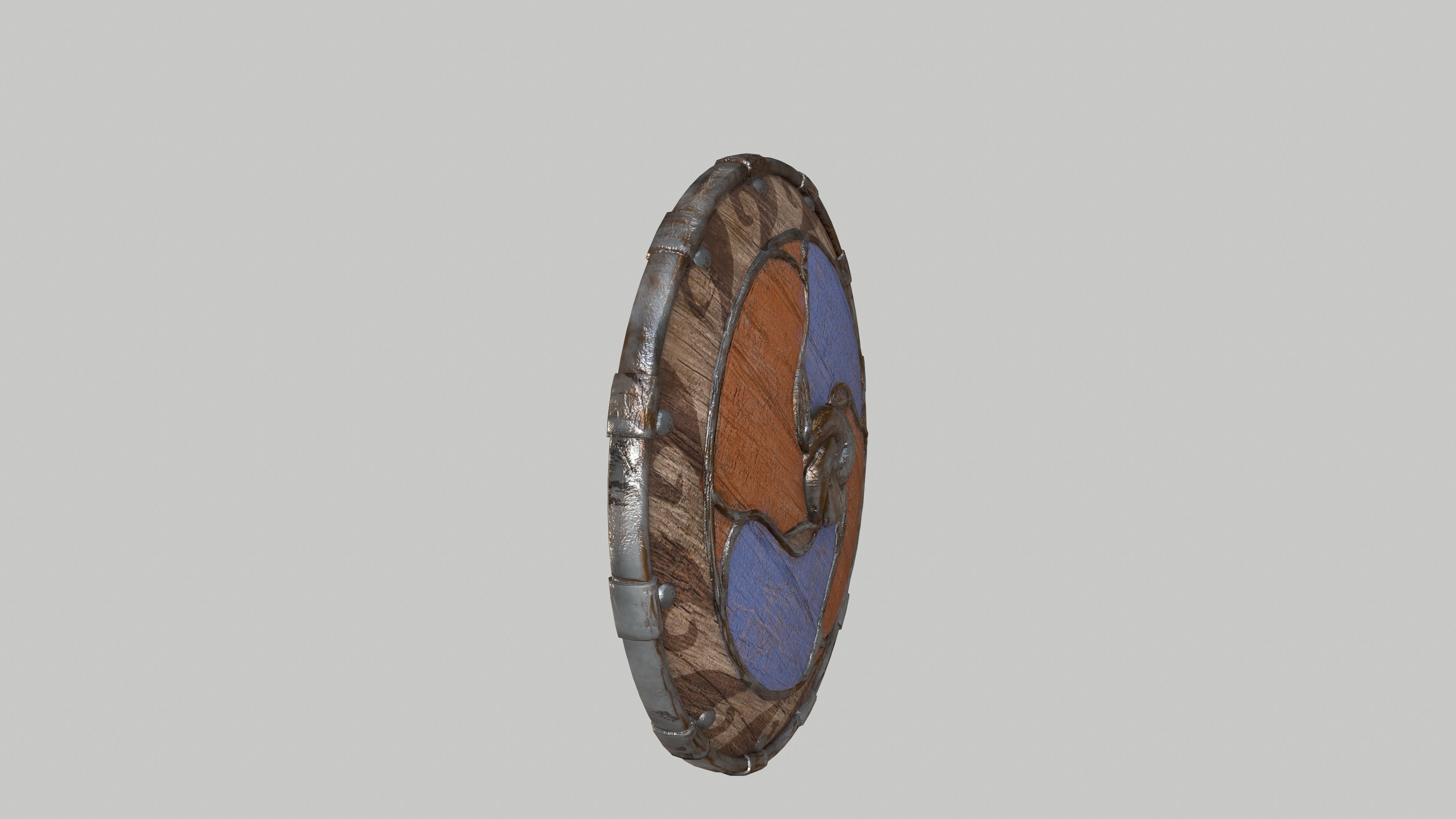 Viking Shield 001 - PBR Game-ready asset Low-poly 3D model_6