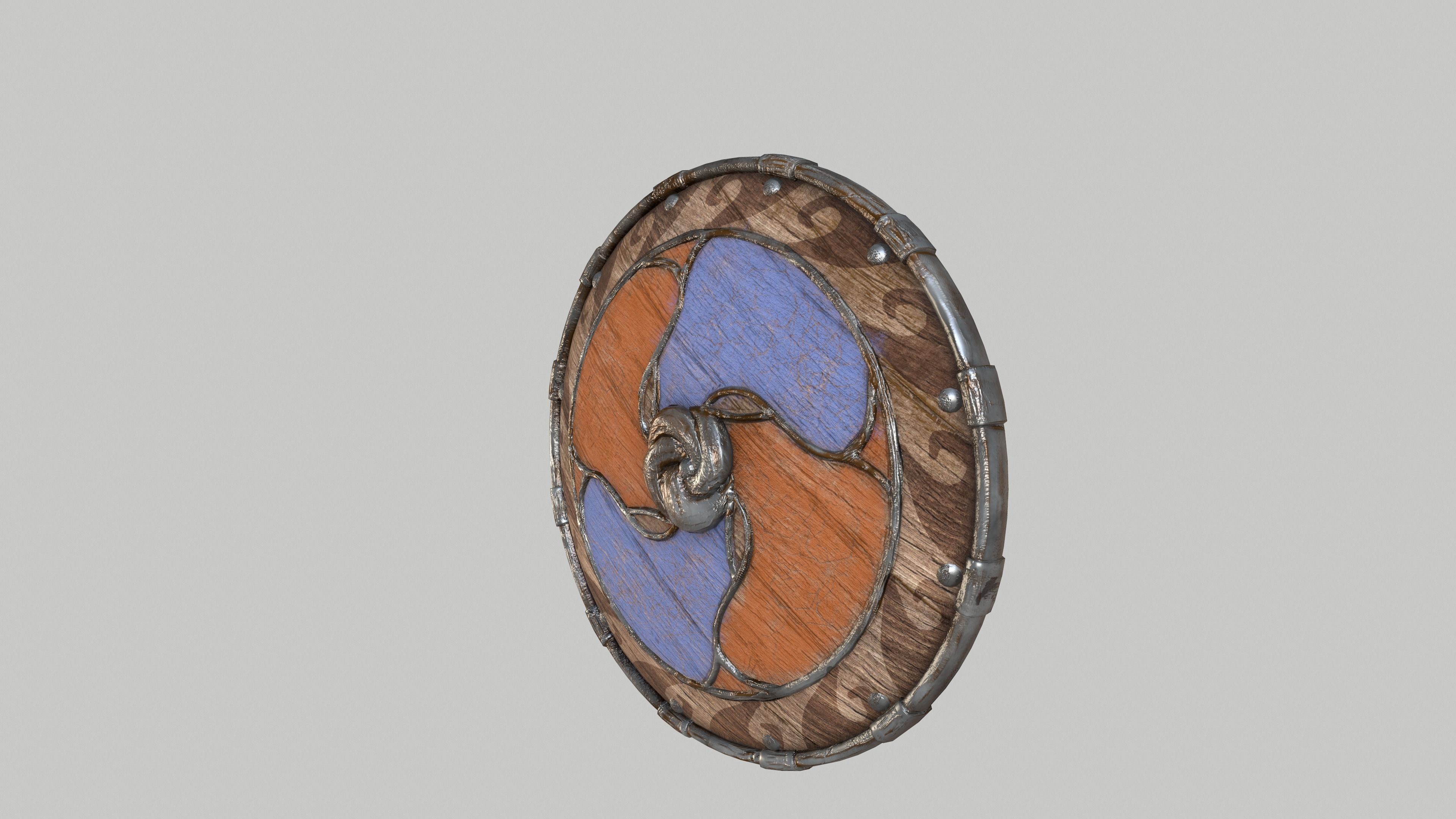 Viking Shield 001 - PBR Game-ready asset Low-poly 3D model_20