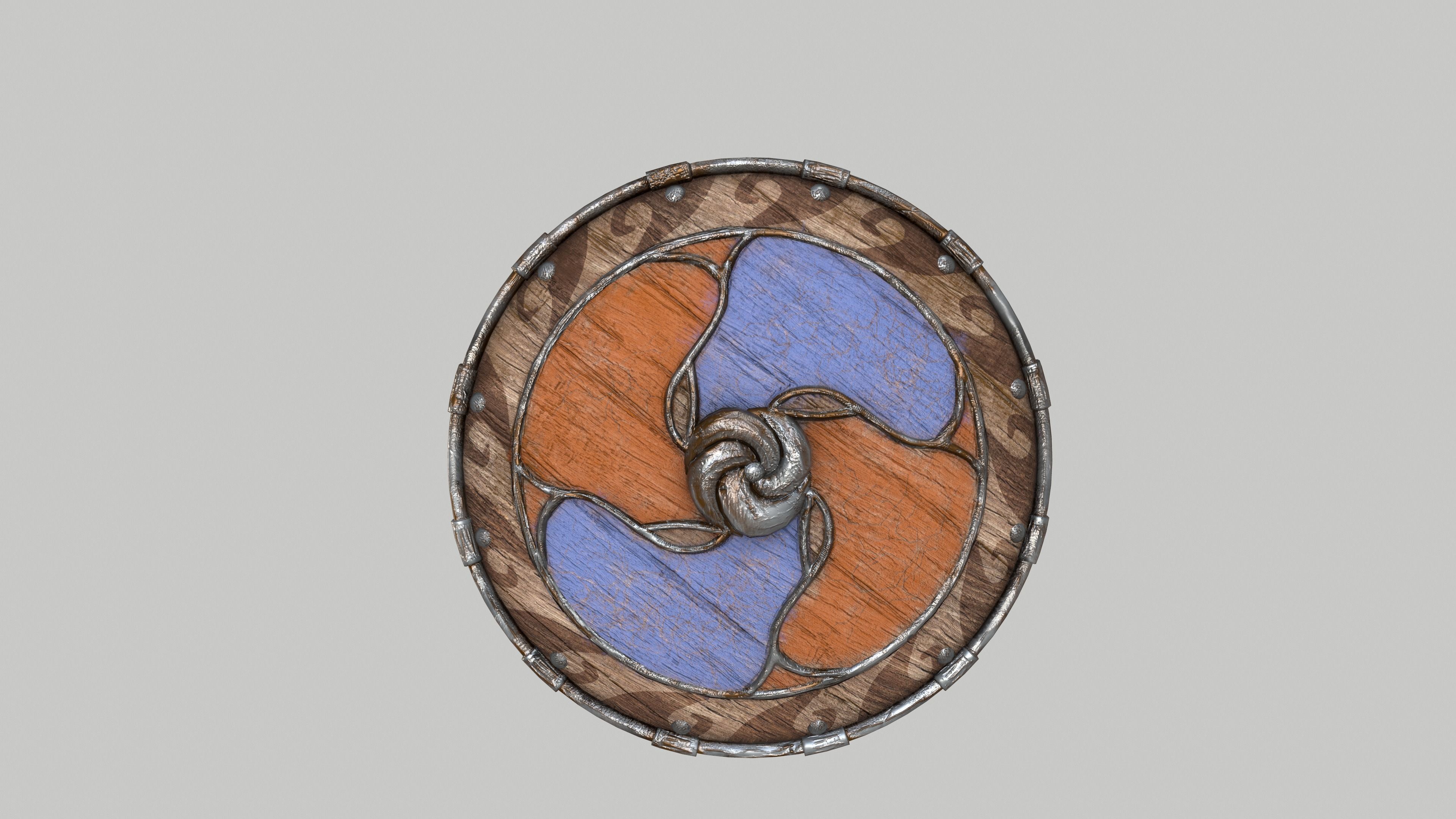 Viking Shield 001 - PBR Game-ready asset Low-poly 3D model_18