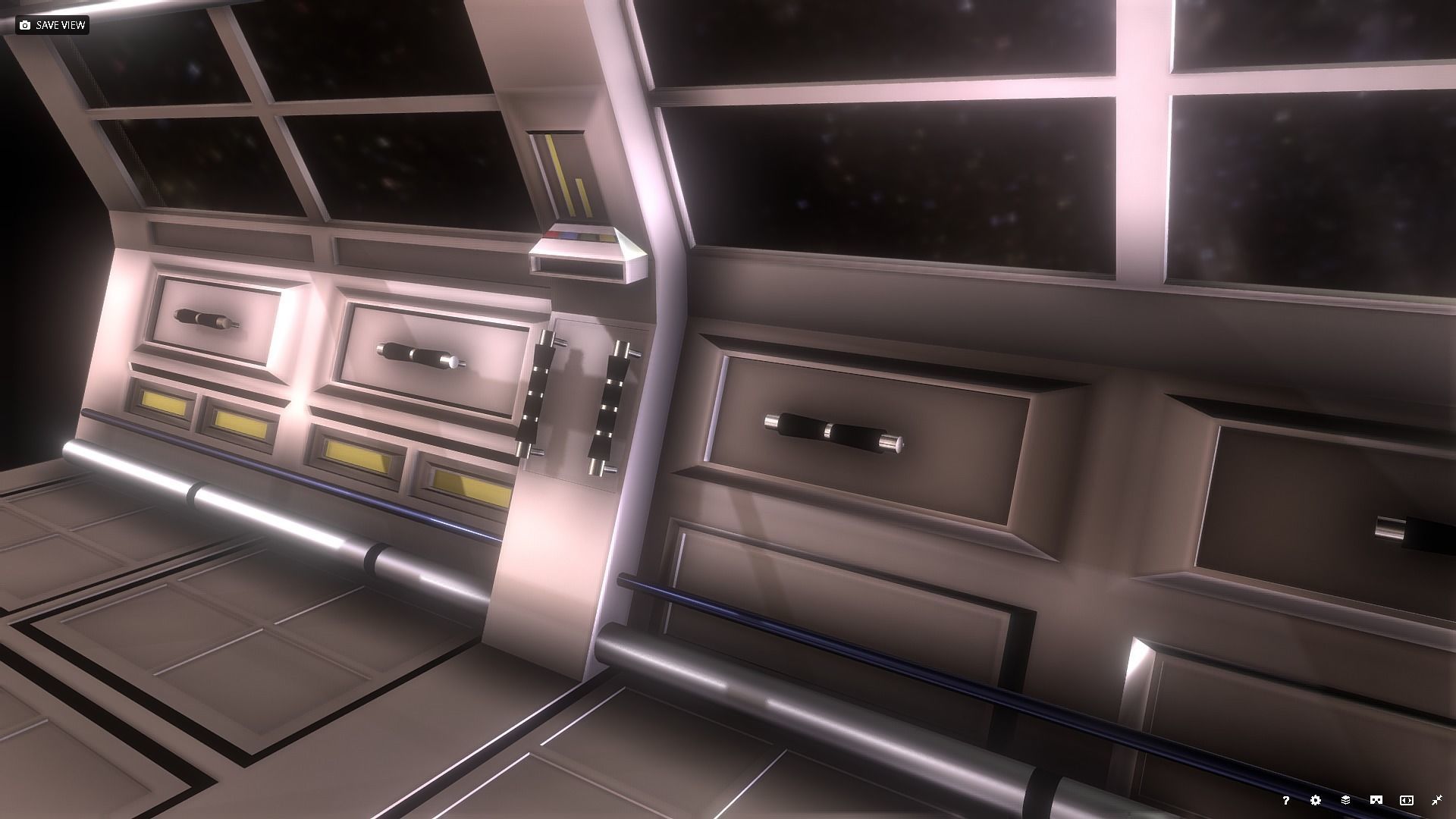 Spaceship - Corridor Low-poly 3D model_3