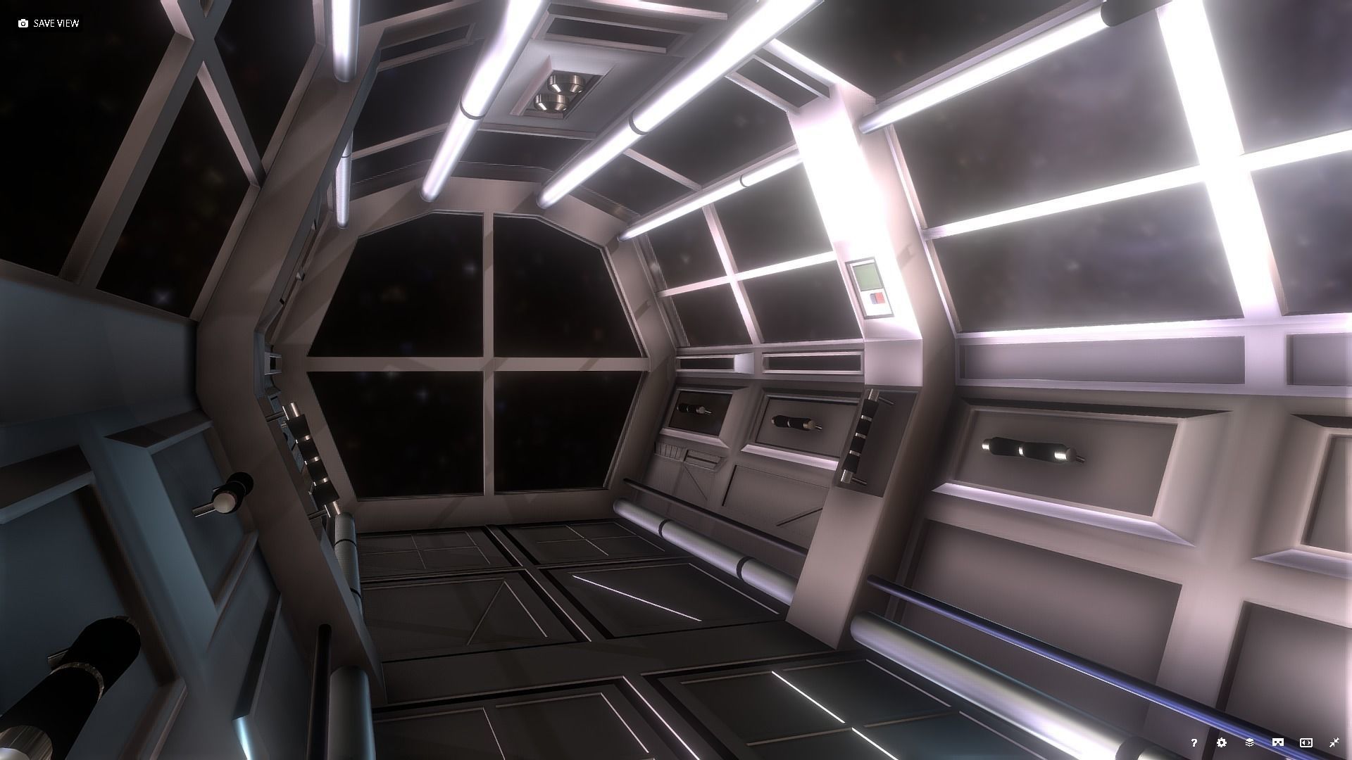 Spaceship - Corridor Low-poly 3D model_4