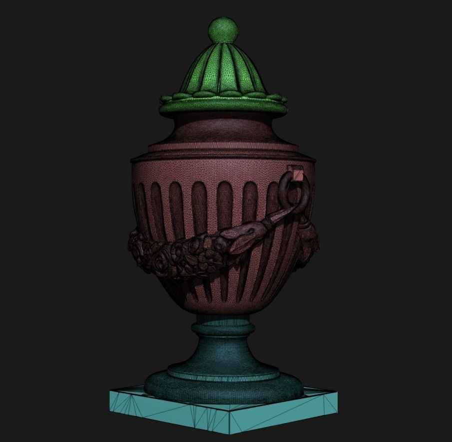 10 Classical Vases and Urns 3D model_4