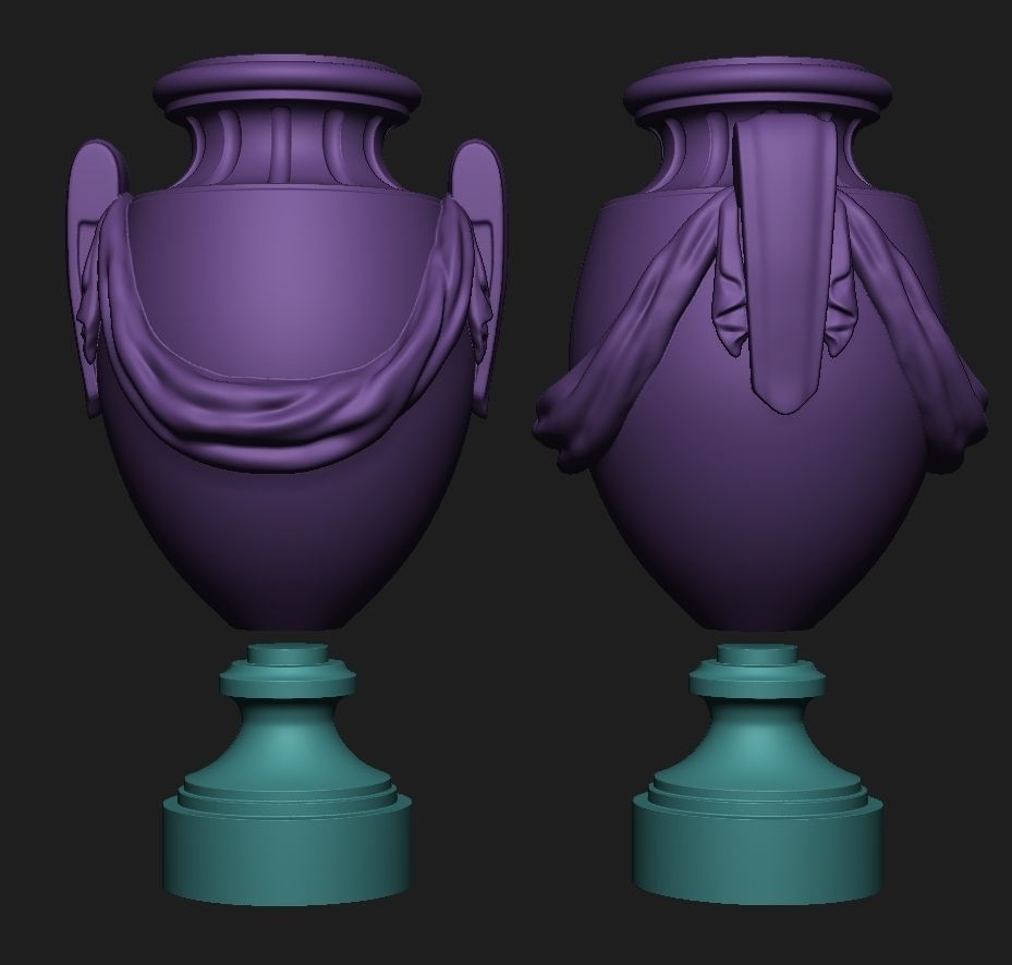 10 Classical Vases and Urns 3D model_8