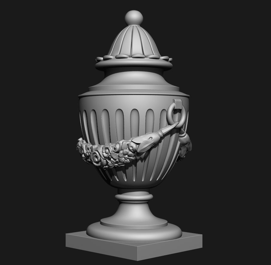 10 Classical Vases and Urns 3D model_3