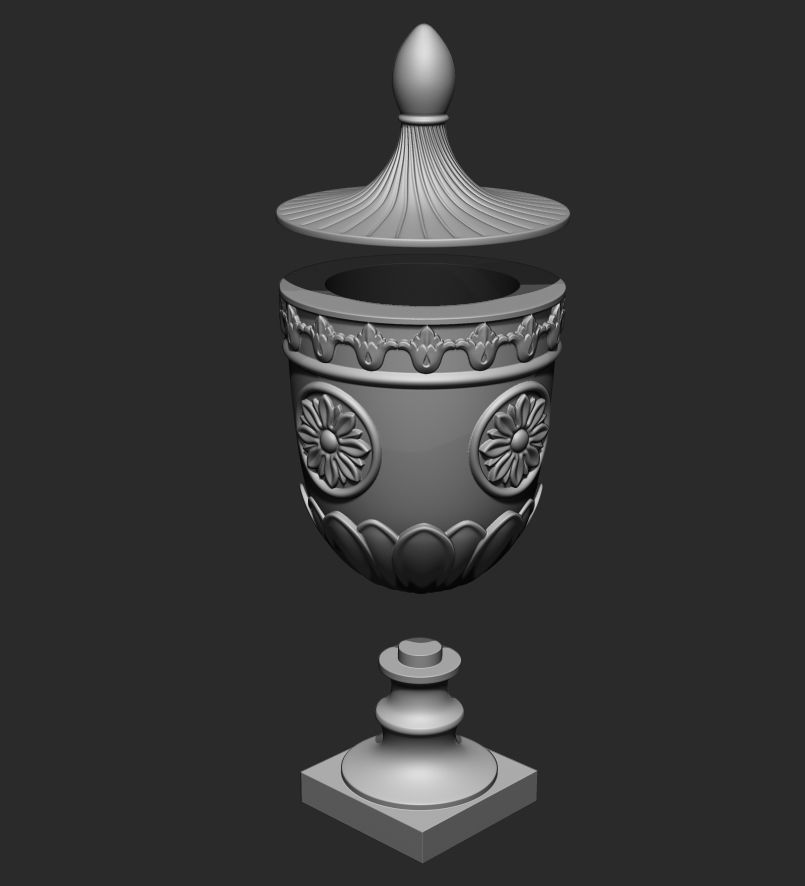 10 Classical Vases and Urns 3D model_27