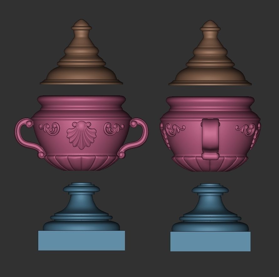 10 Classical Vases and Urns 3D model_15