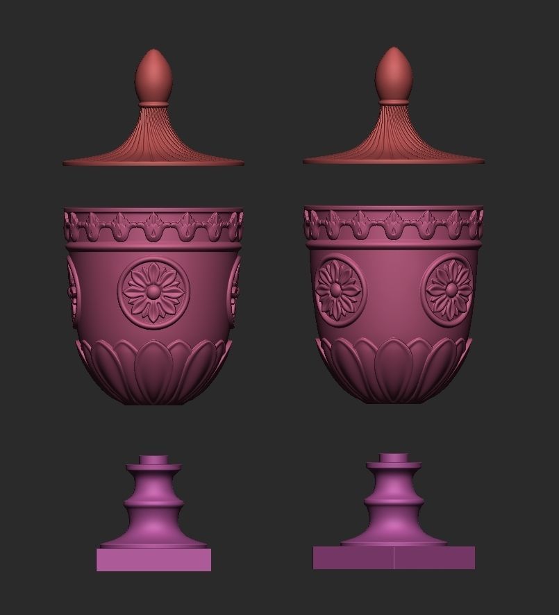 10 Classical Vases and Urns 3D model_28